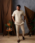 Texture Two Piece Native Set | Beige