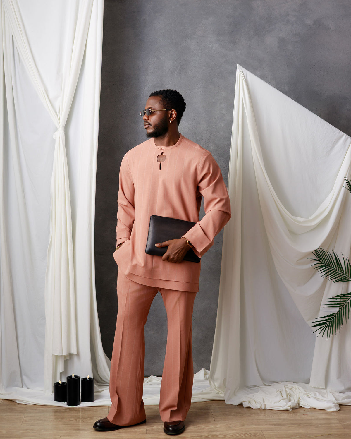 Easy Two Piece Native Set | Peach