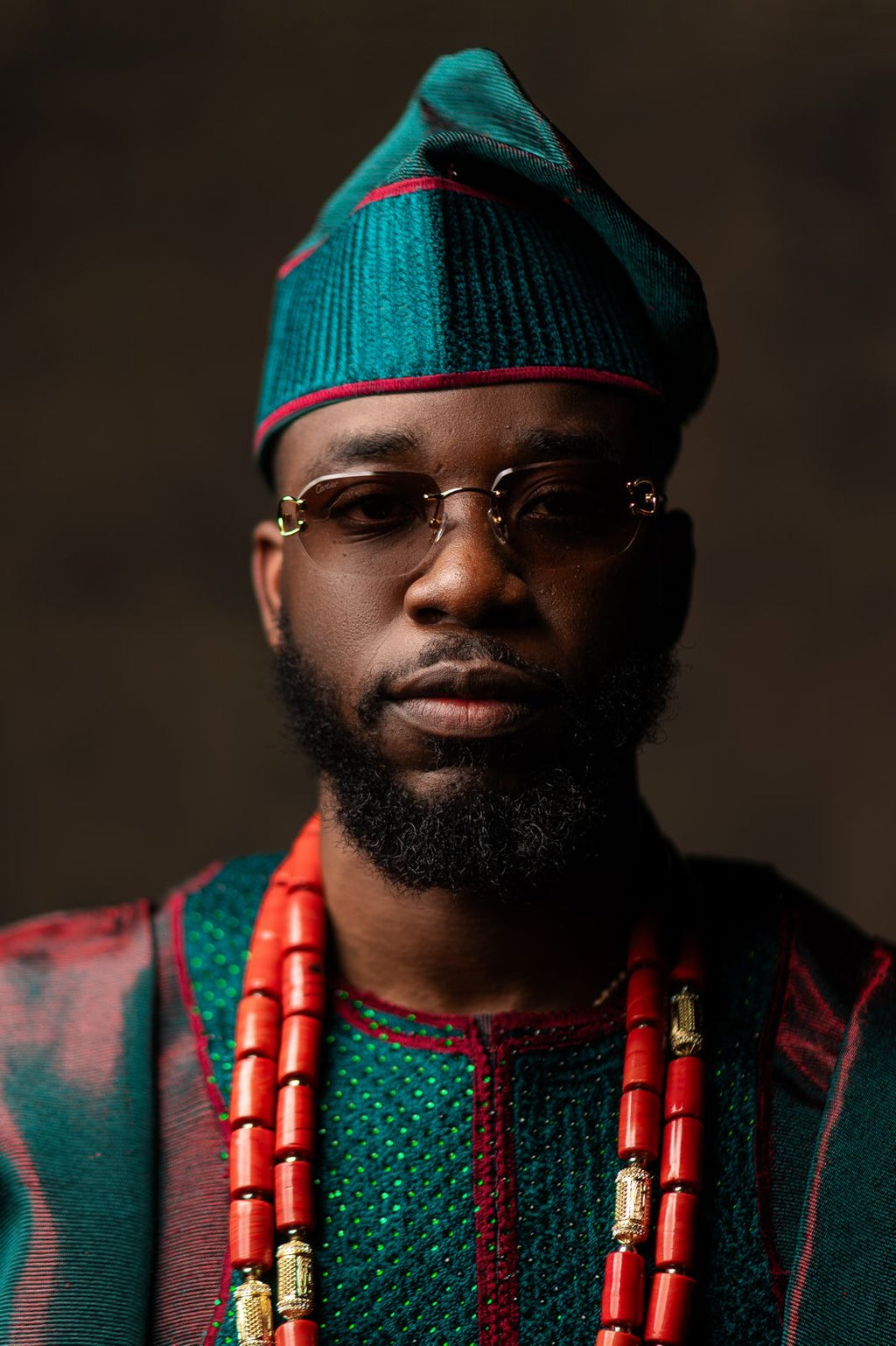 Emsemble Bespoke Agbada | Wine