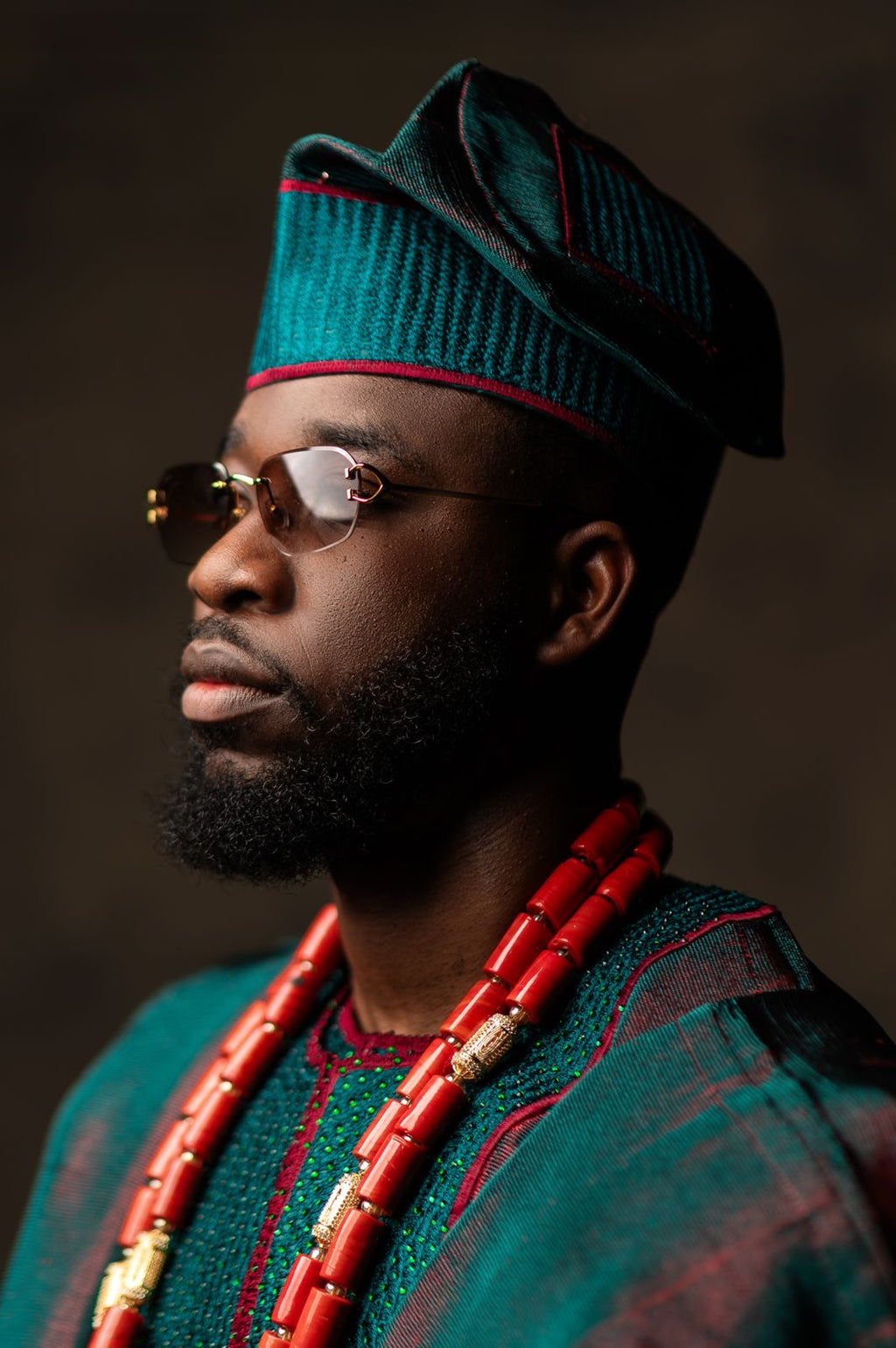 Emsemble Bespoke Agbada | Wine