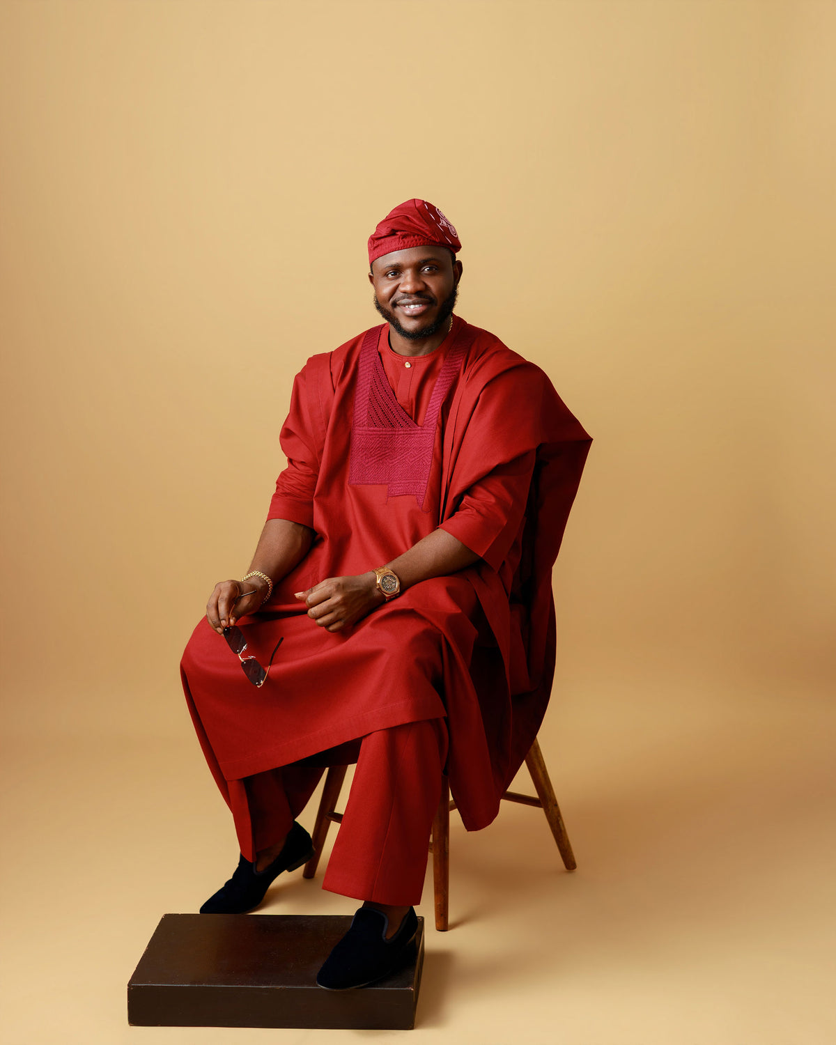 WAO Bespoke Agbada | Wine
